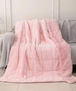 Manta ponderada MENHIRY de 5 lb para adulto, Reversible con