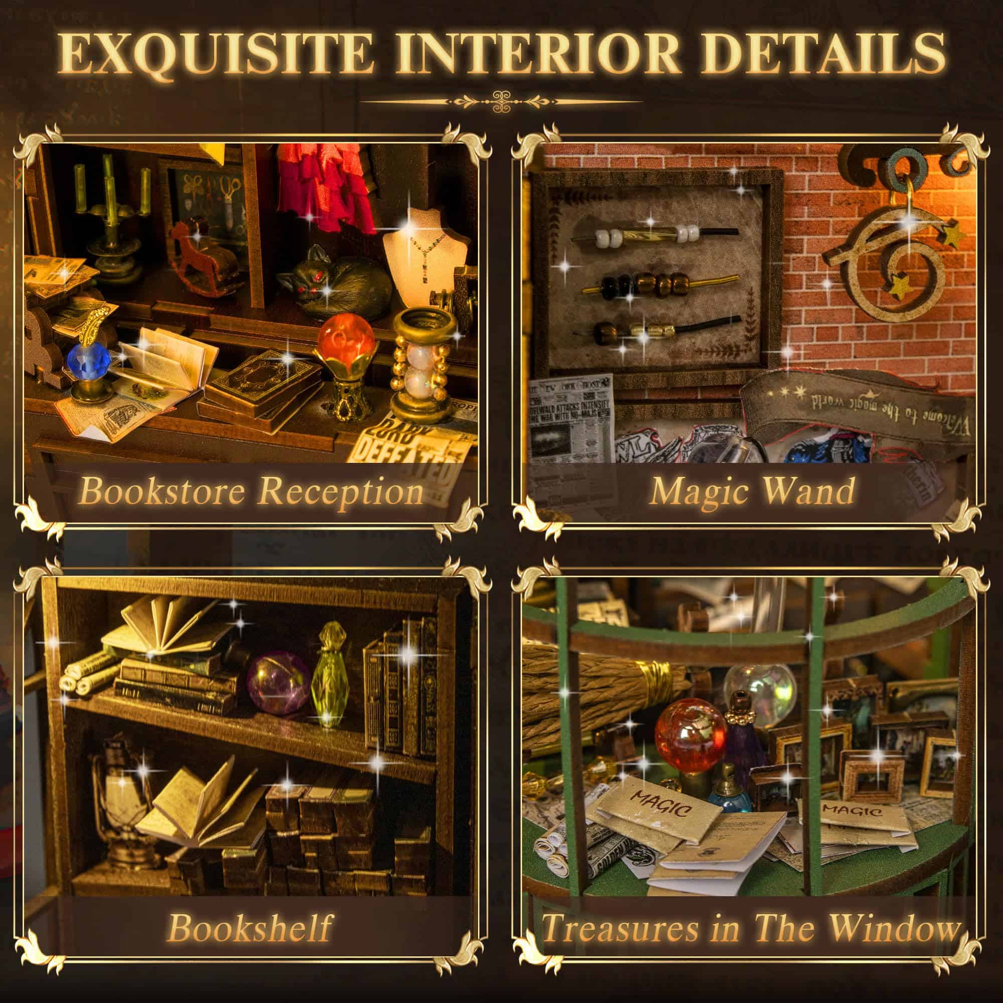 Kit de casa de muñecas de madera Tinkerty DIY, kit de casa - Imagen 4