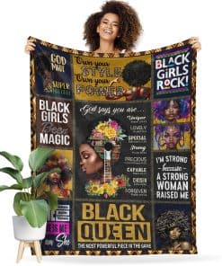 Manta Africana para Mujer Negra con Frases Inspiradoras