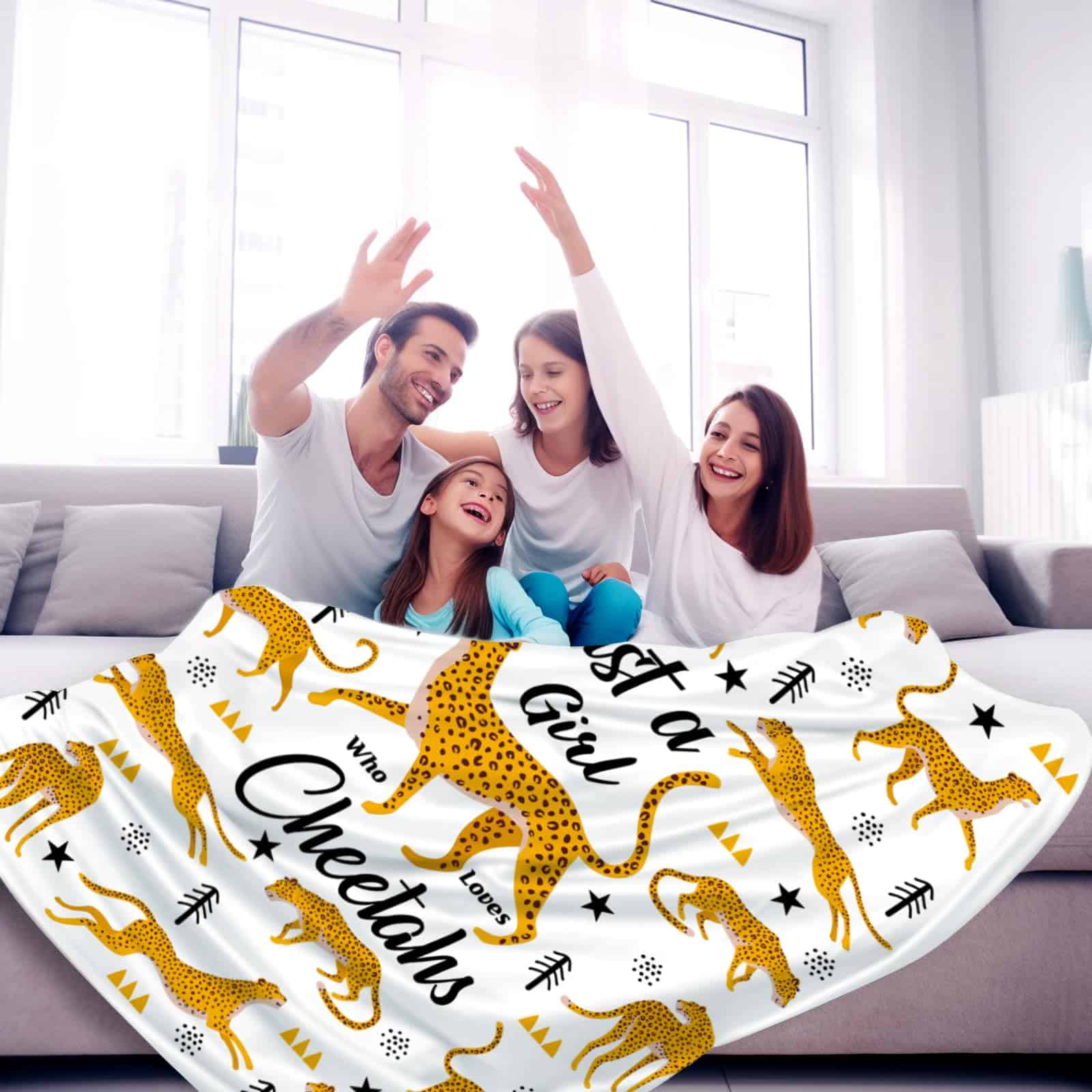 Manta de Cheetah Regalos de Peluche Sólo una Chica que Ama - Imagen 6
