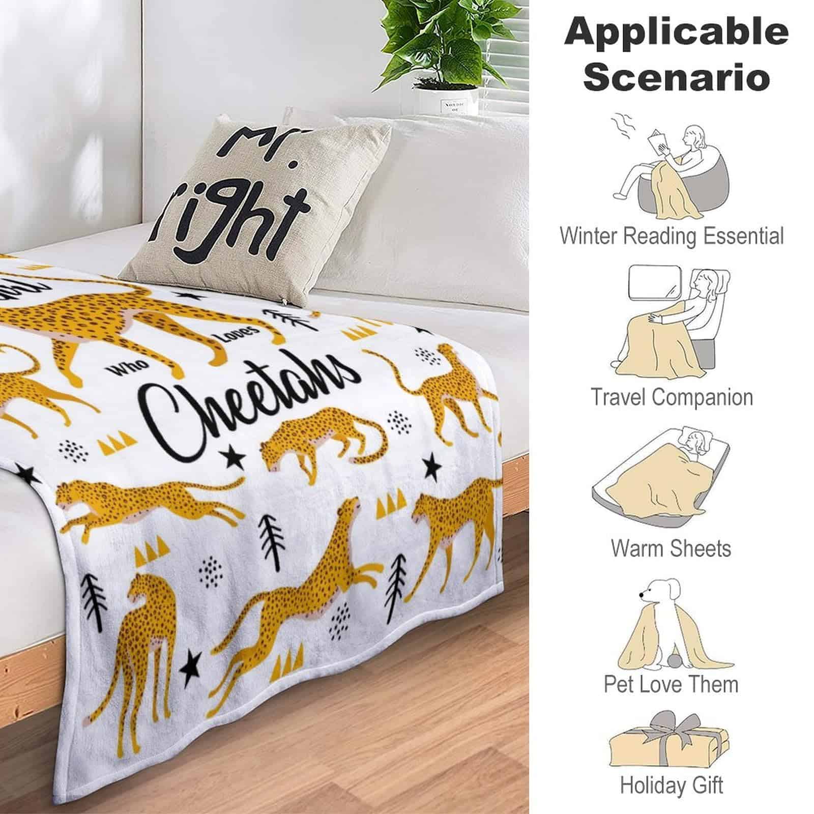 Manta de Cheetah Regalos de Peluche Sólo una Chica que Ama - Imagen 7