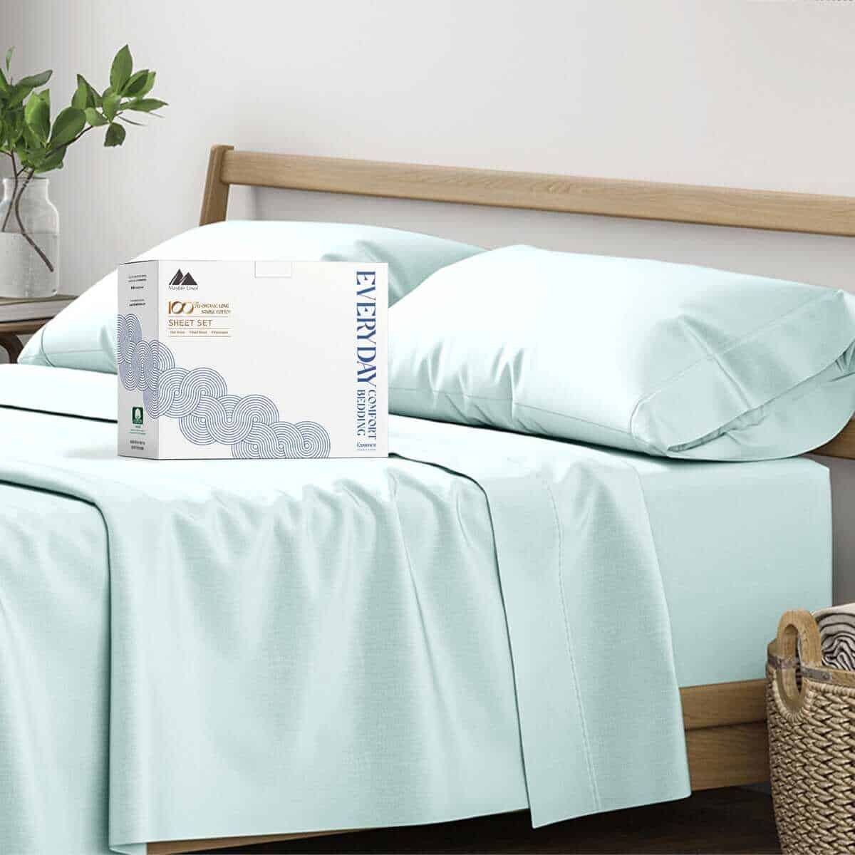 Juego de Sábanas Twin XL de Algodón Orgánico Percales 100%