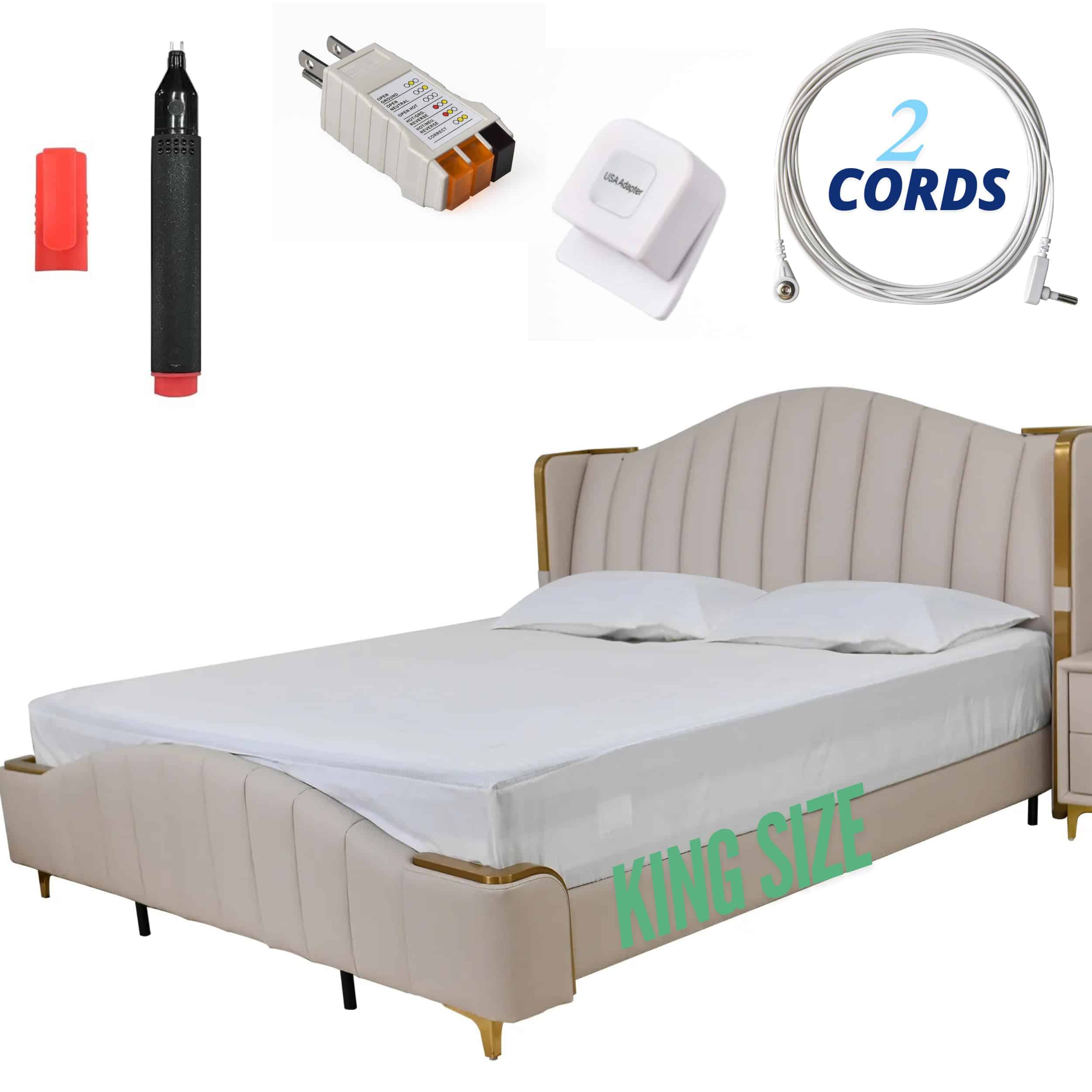 Sábanas de conexión a tierra GLIPTONE CARAT King para cama