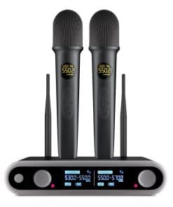 Sistema de Micrófono Inalámbrico de 2 Canales Yamnweo