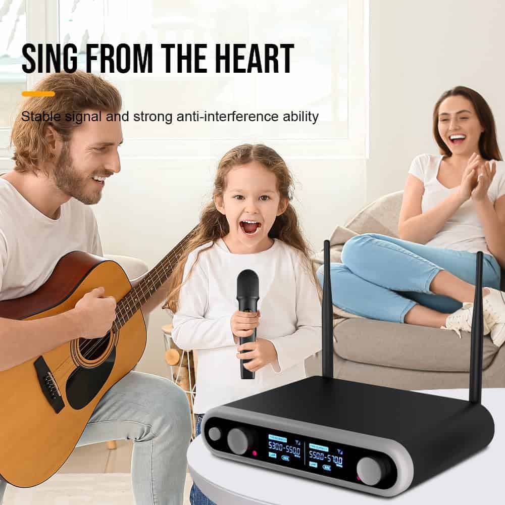 Sistema de Micrófono Inalámbrico de 2 Canales Yamnweo - Imagen 10