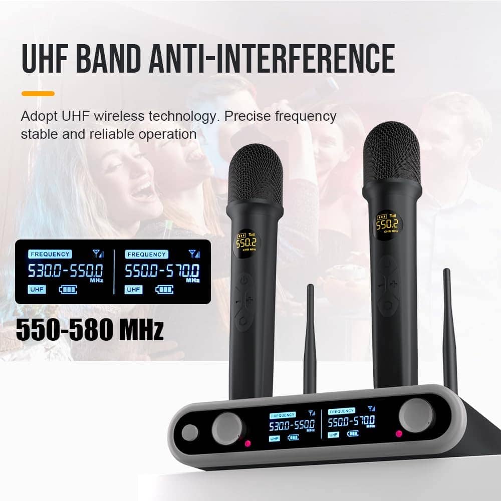 Sistema de Micrófono Inalámbrico de 2 Canales Yamnweo - Imagen 8