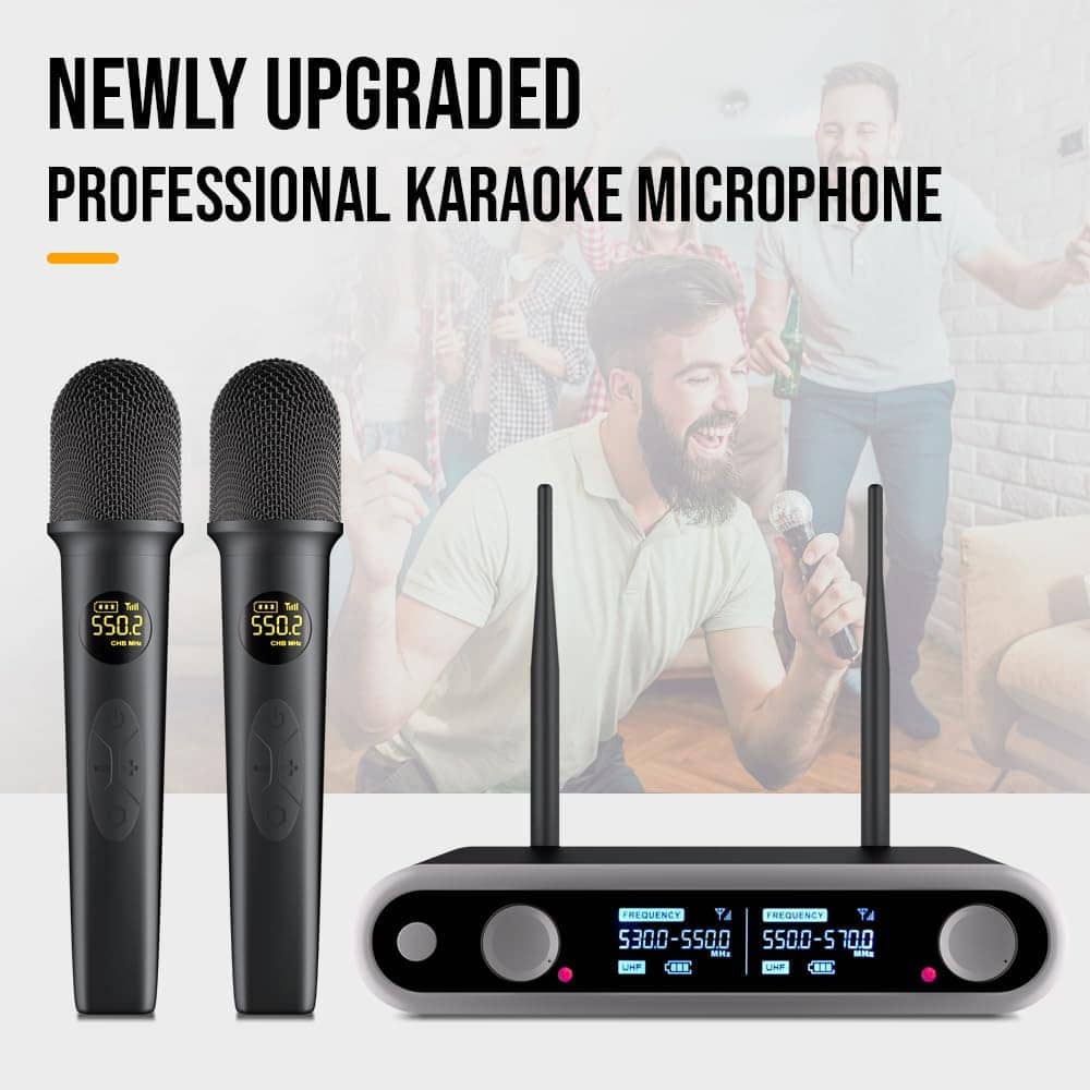 Sistema de Micrófono Inalámbrico de 2 Canales Yamnweo - Imagen 3