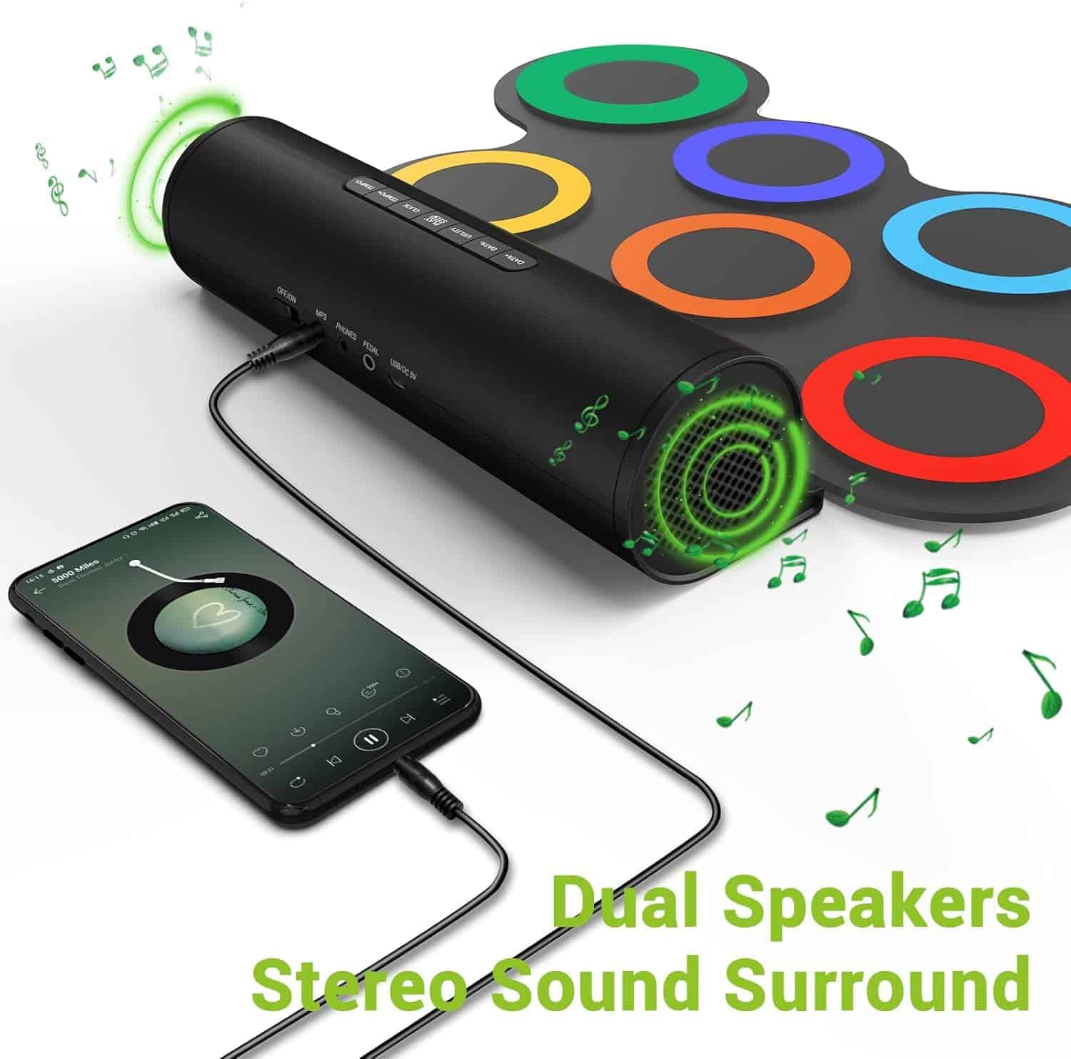 Batería Electrónica IWORD, Set de Batería de Práctica de - Imagen 7