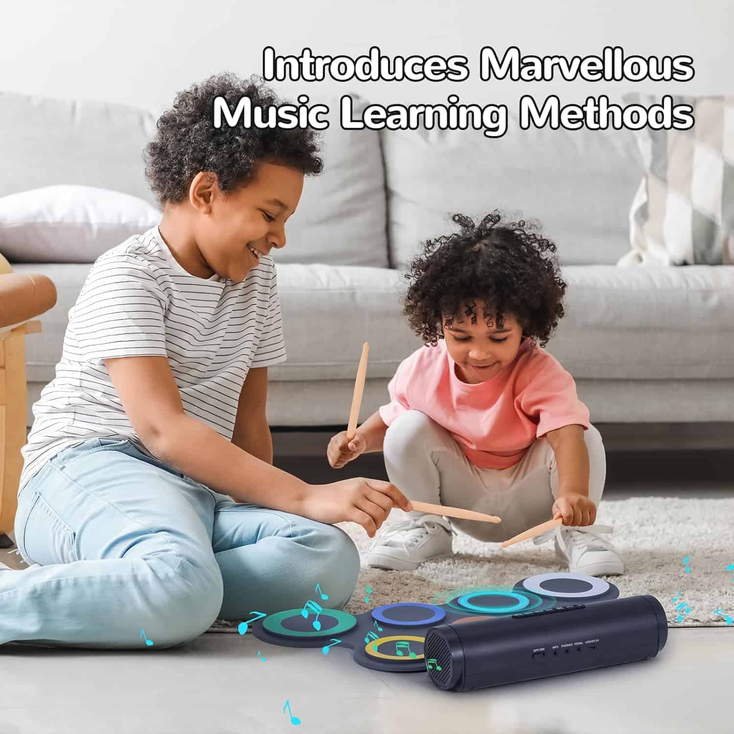 Batería Electrónica IWORD, Set de Batería de Práctica de - Imagen 8