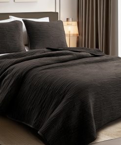 Maravilloso Edredón de Terciopelo tamaño -Marrón Negro