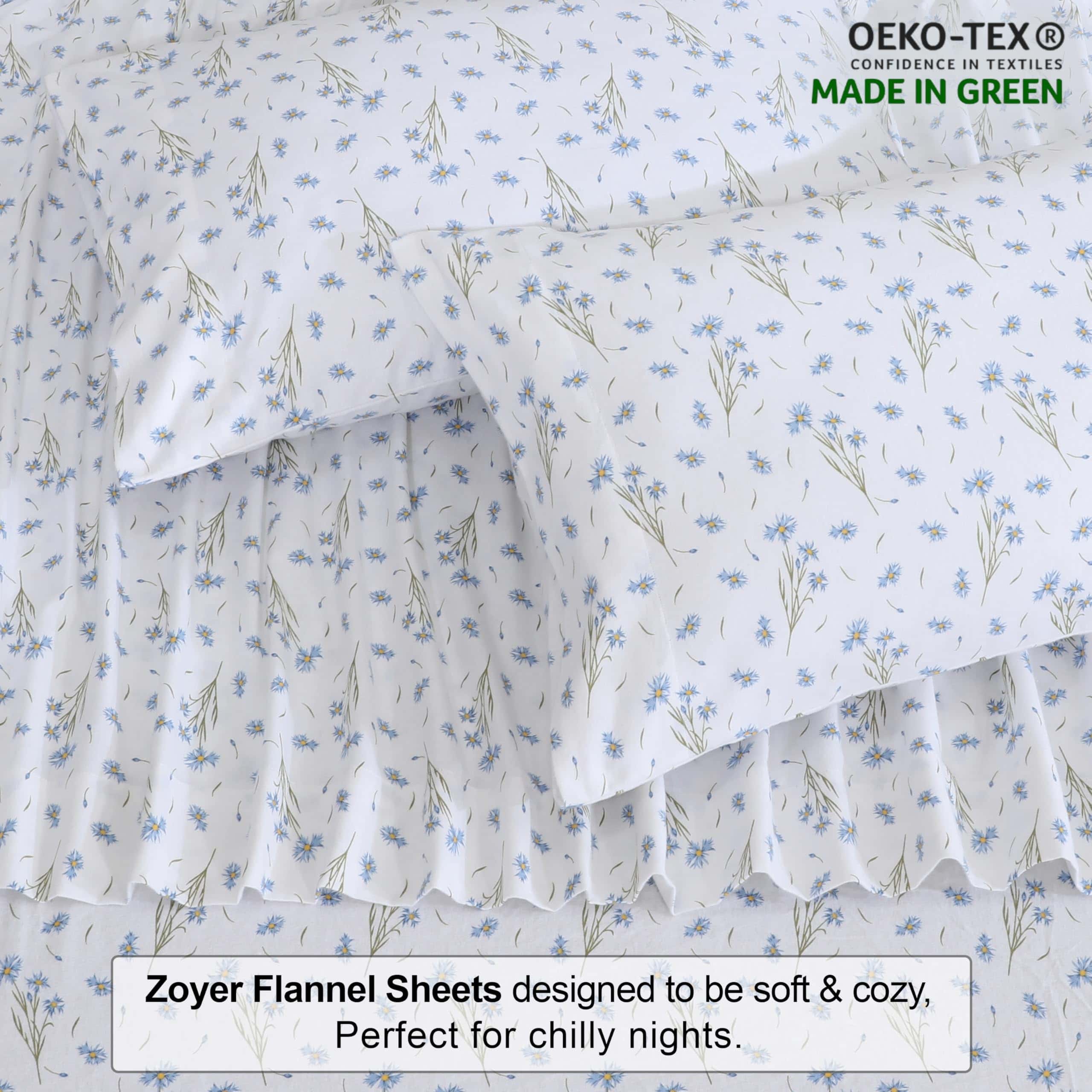 Juego de sábanas de franela ZOYER para cama -Daisy Day - Imagen 5
