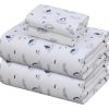 Juego de sábanas de franela ZOYER para cama -Borde de pingüi