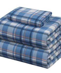 Juego de sábanas de franela ZOYER Twin - -Azul Océano