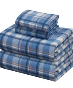 Juego de sábanas de franela ZOYER para cama -Azul Océano