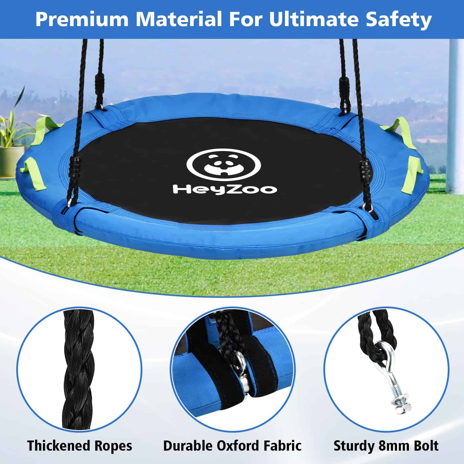 Columpio de árbol HeyZoo de 48 pulgadas, columpio volador - Imagen 6