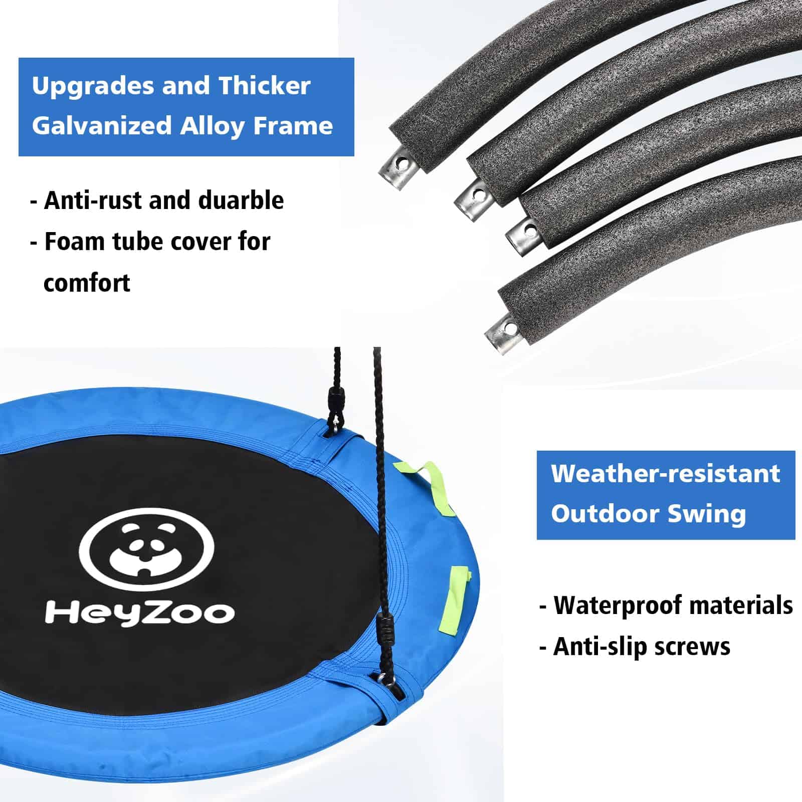 Columpio de árbol HeyZoo de 48 pulgadas, columpio volador - Imagen 3