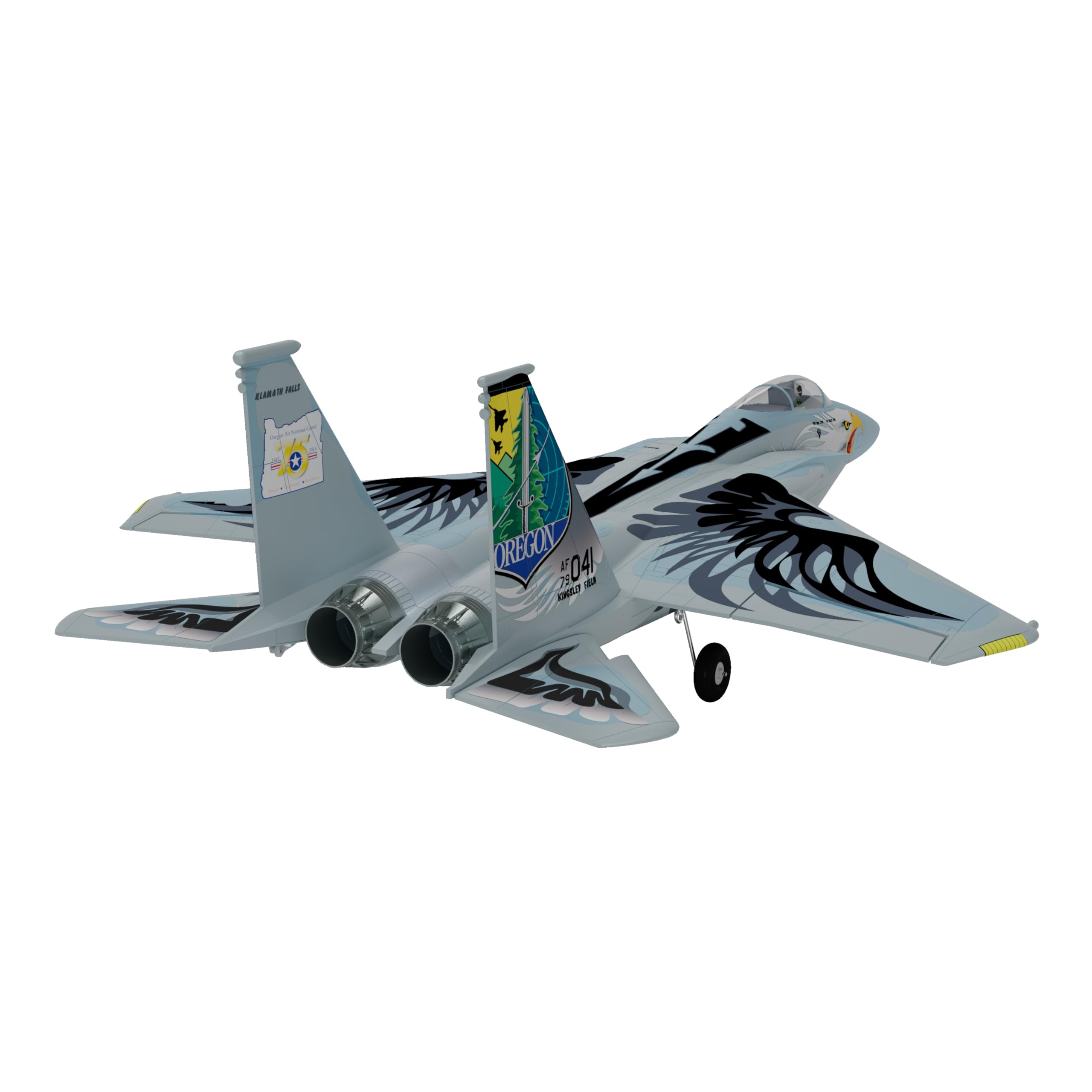 Avión de combate RC XFLY-MODEL F-15 Twin -Gris - Imagen 4