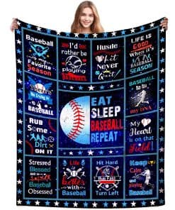 Manta de Béisbol Regalos para Niños Niños Hombres Adultos,