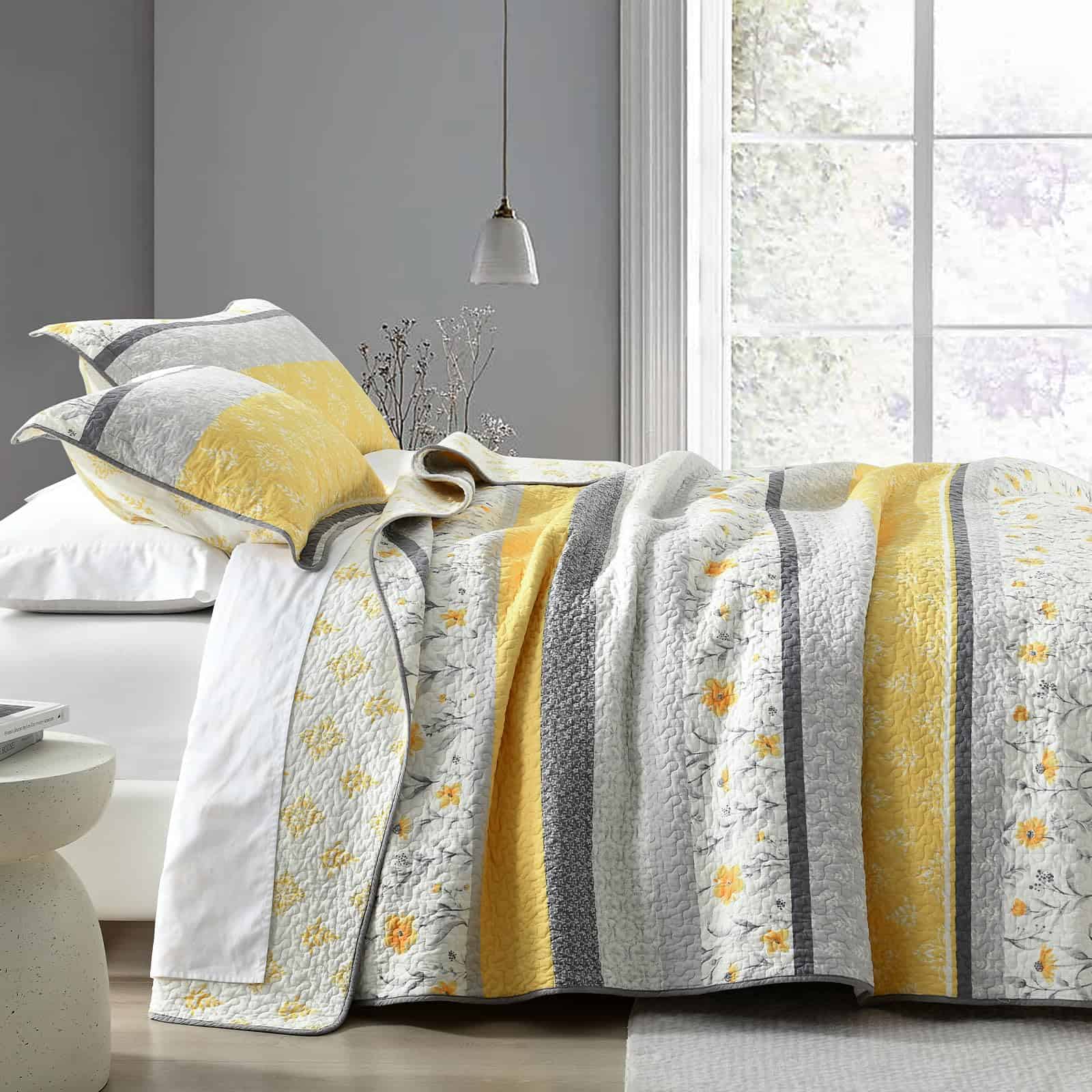 Juego de Colcha de Algodón Quilta Tamaño King - Colcha