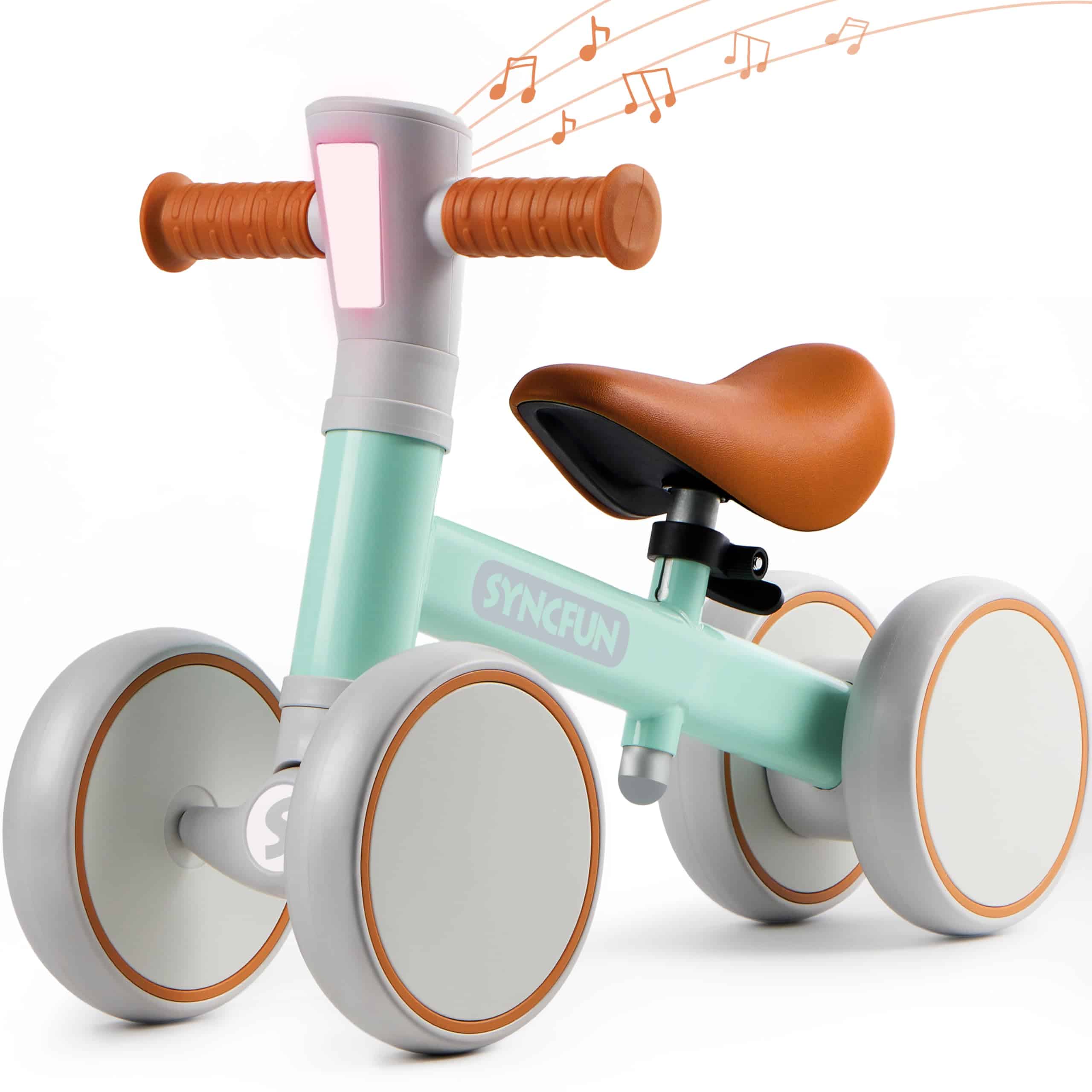 SYNCFUN Bicicleta de Equilibrio LED para Bebés con Música