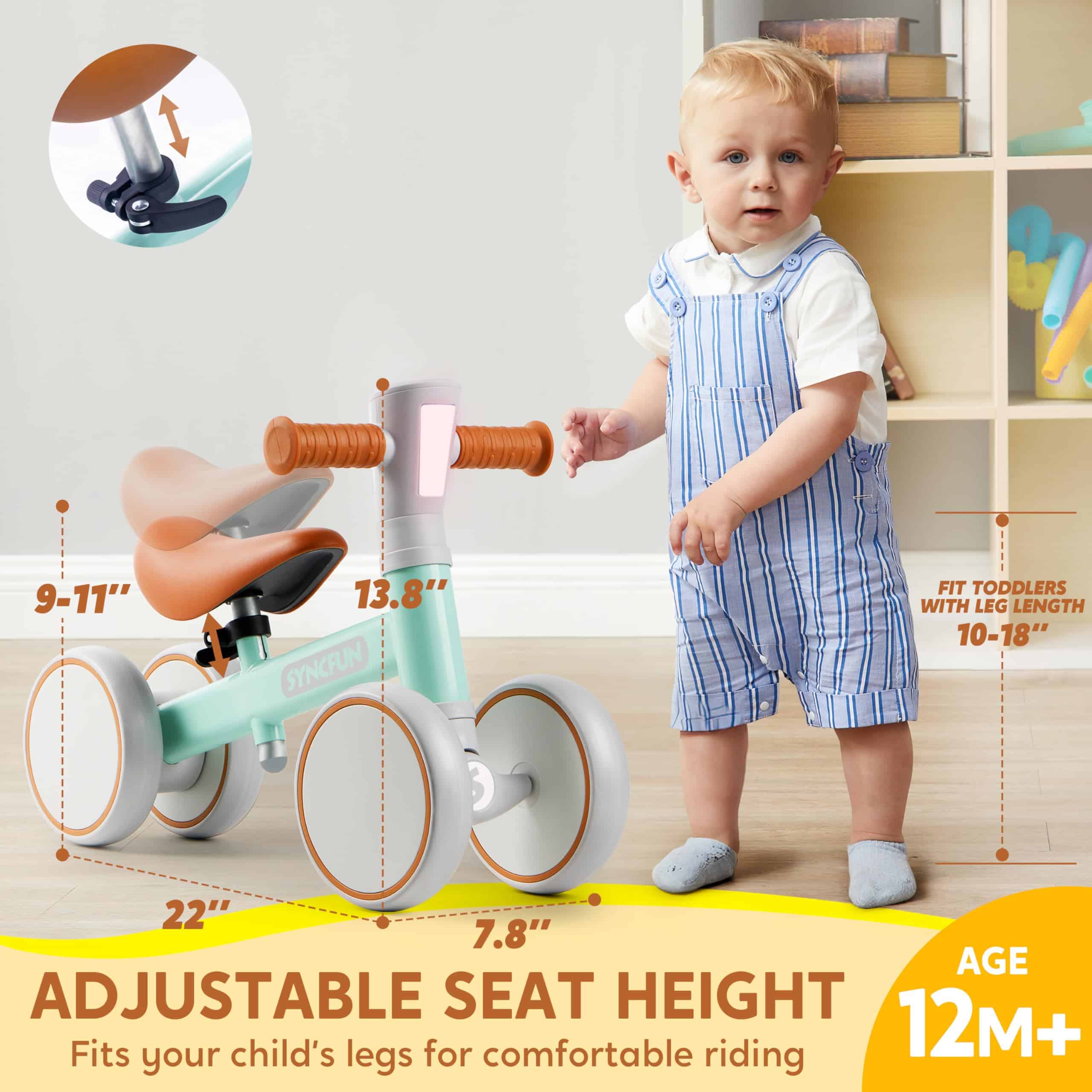 SYNCFUN Bicicleta de Equilibrio LED para Bebés con Música - Imagen 7