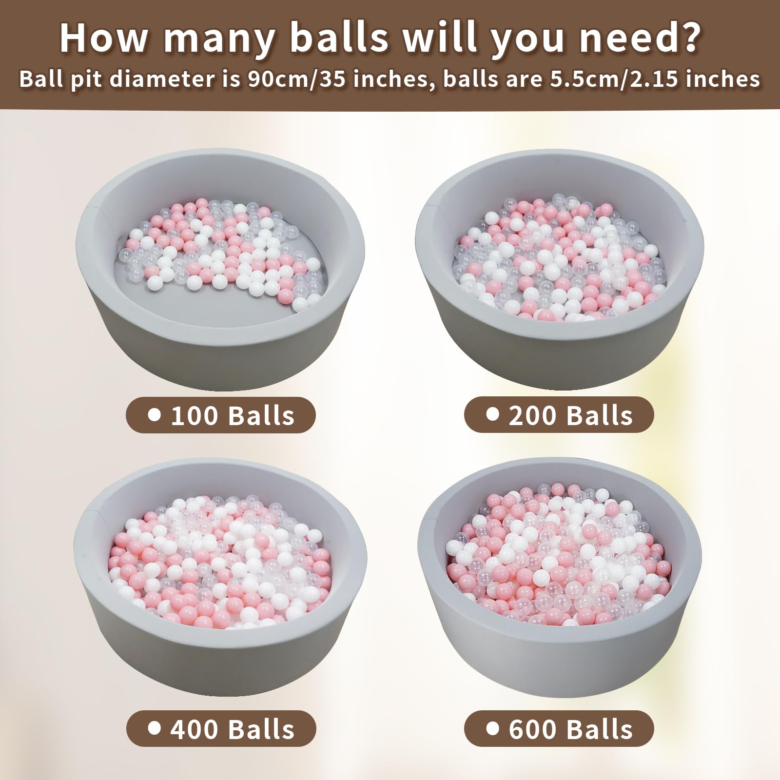 Dekeyoo Pack de 500 Bolas de Parque de Bolas - Libre de - Imagen 5