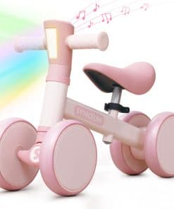SYNCFUN Bicicleta de Equilibrio para Bebés, Música y Luces