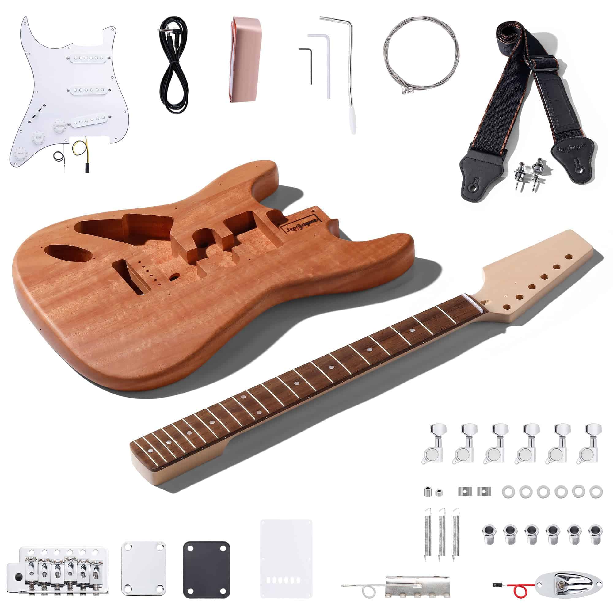 Kit de guitarra eléctrica estilo Leo Jaymz DIY ST Lefthand