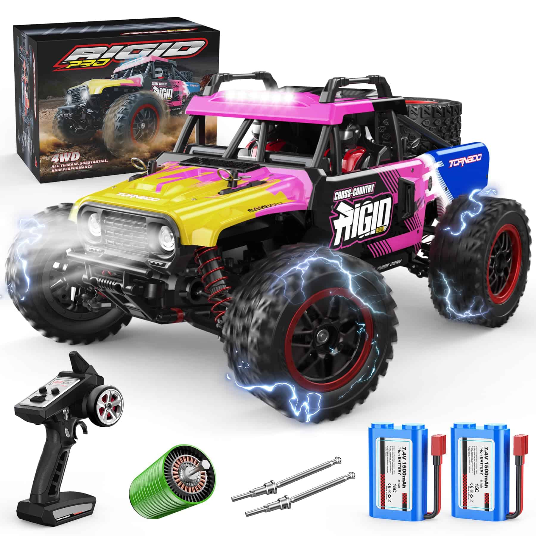 Dulsaera 1/14 Coches RC Brushless para -Rosa
