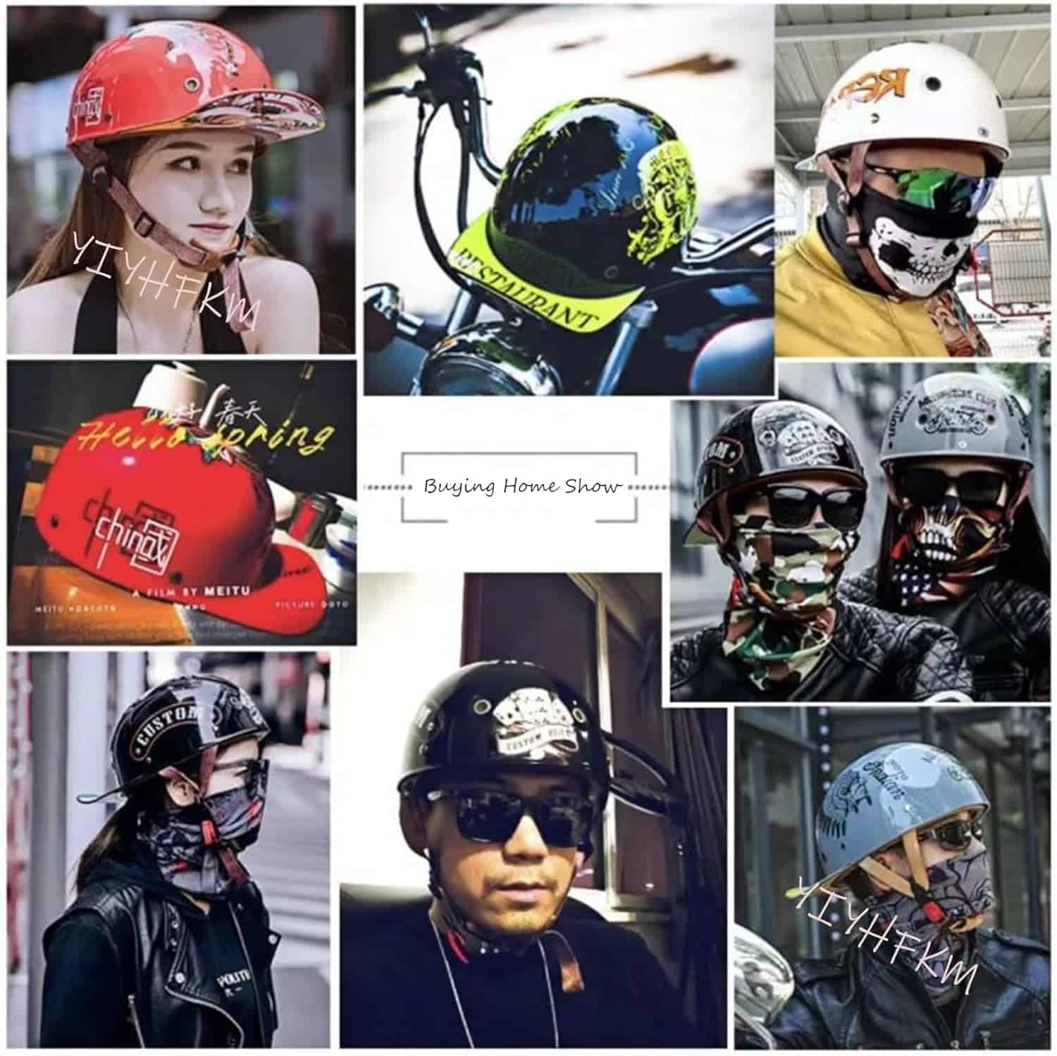 Casco de moto estilo gorra de béisbol, casco de media cara - Imagen 7