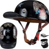 Casco de moto estilo gorra de béisbol, casco de media cara