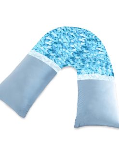 Almohada en Forma de V de Espuma Viscoelástica Triturada,