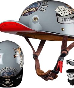 Casco de Béisbol Casco de Motocicleta Media Cascara, Casco