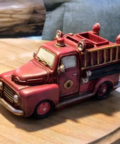 Alcancía en forma de Camión de Bomberos Vintage PARSAHO,