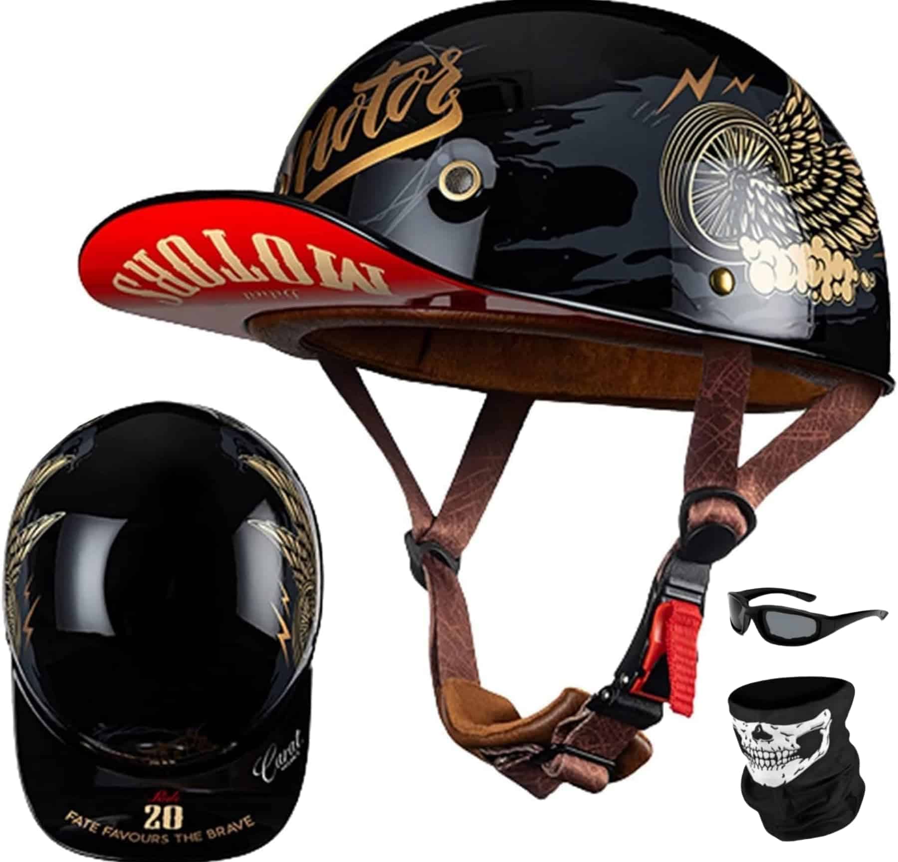 Casco de béisbol para motocicleta Media Cascara, Casco