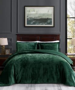 Juego de edredón de terciopelo triturado TAMGHO Queen,