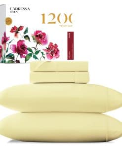 Conjunto de sábanas Carressa Linen King de algodón egipcio