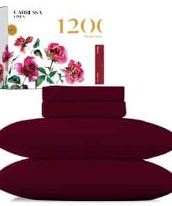 Juego de Sábanas King Size Carressa -Borgoña