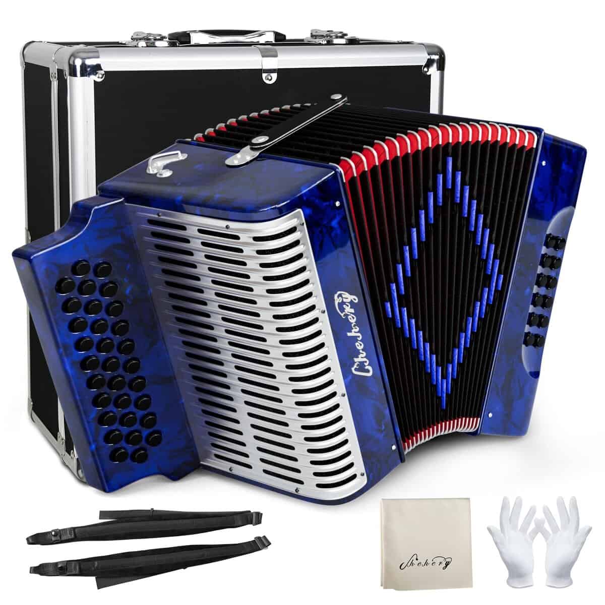 Acordeón - 31 Teclas 12 Bajos Diatónico Afinación G/C/F con