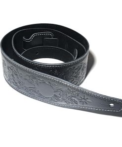 Correa de guitarra de cuero de vaca natural con diseño de