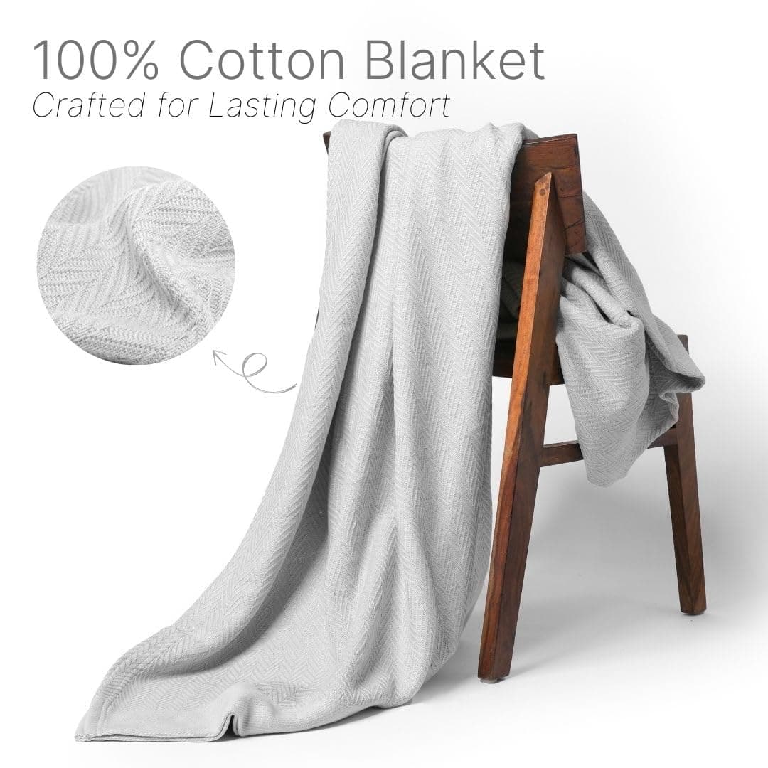 Cobertor de 100% Algodón en Tela de Espiga, 108"X90" King, - Imagen 8