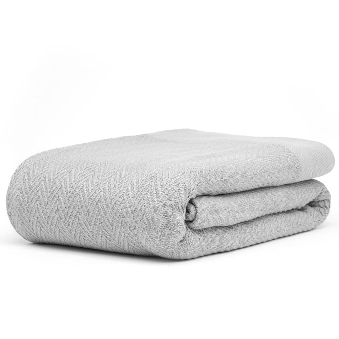 Cobertor de 100% Algodón en Tela de Espiga, 108"X90" King,