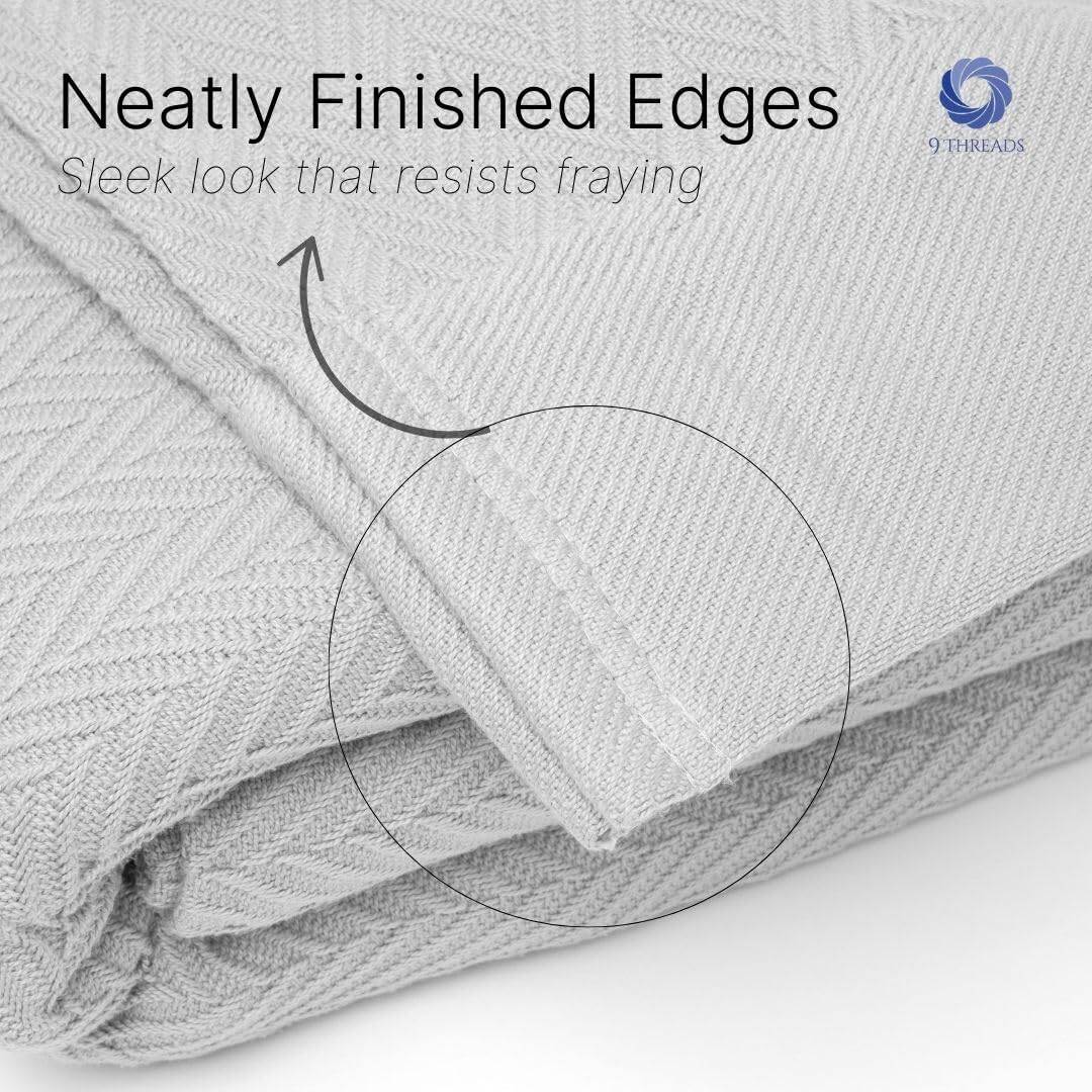 Cobertor de 100% Algodón en Tela de Espiga, 108"X90" King, - Imagen 4