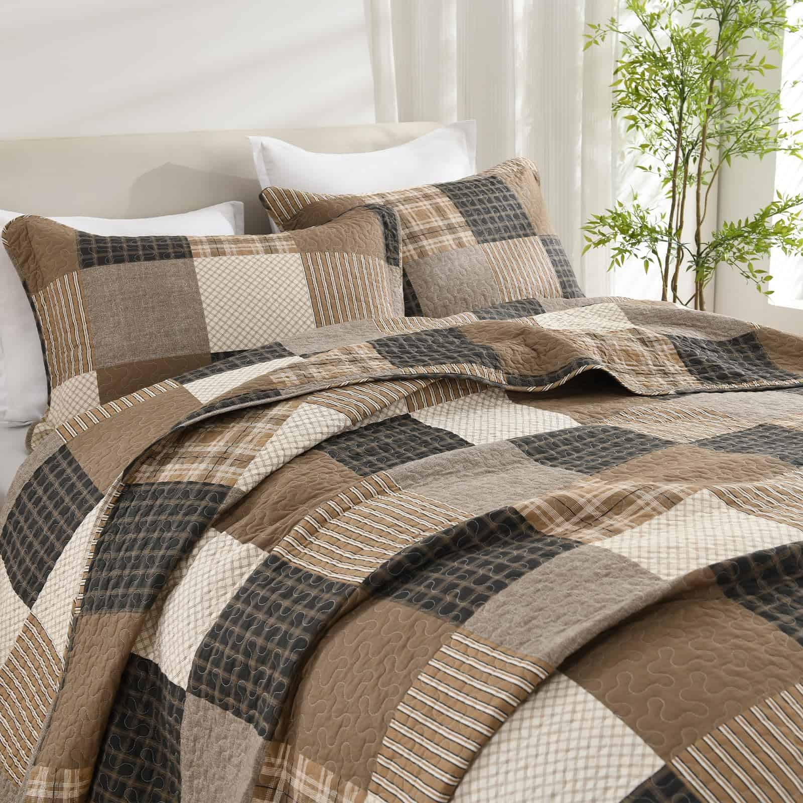 Juego de edredón de lino 100% algodón tamaño King - Edredón - Imagen 8