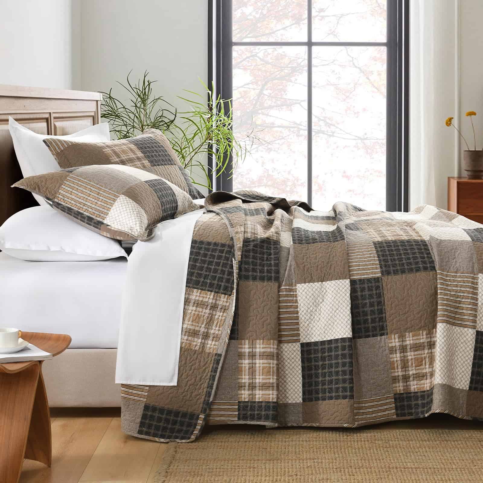 Juego de edredón de lino 100% algodón tamaño King - Edredón - Imagen 5