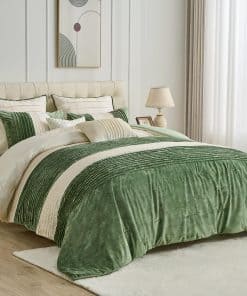 Maravilloso Set de Edredón de Terciopelo King Size de Seda