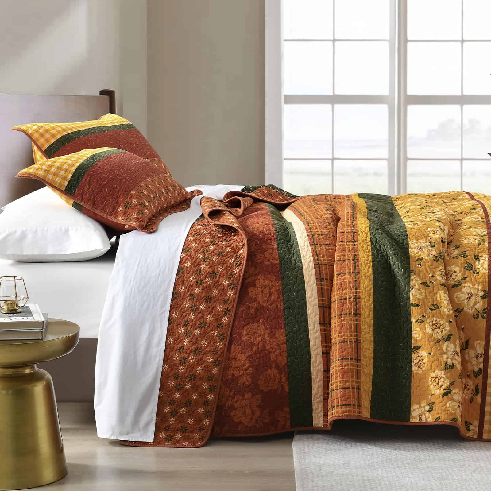 Colcha de Algodón Quilta 100% Tamaño Queen -