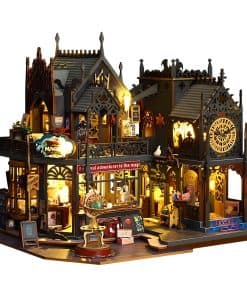 MUSEGDN Kit de Casa en Miniatura DIY con Luces -Ciudad Mágic