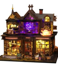 MUSEGDN Kit de Casa en Miniatura DIY con Luces -Casa de Teso