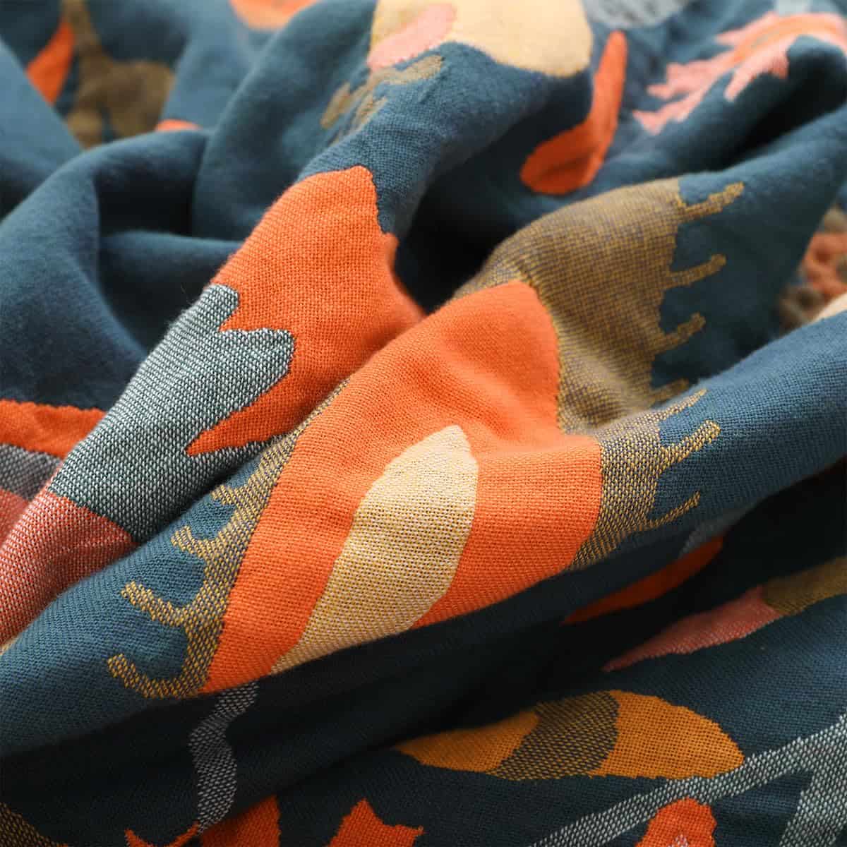 Manta de cama boho Hopstar - 100% algodón impreso - Imagen 4